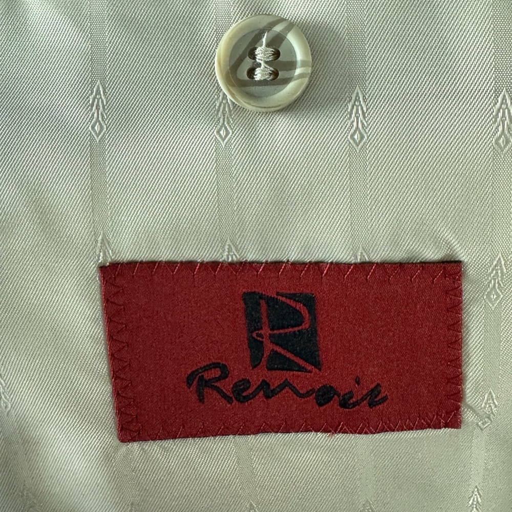 Renoir 201-3 Men's Formal Slim Fit Suit R46/40 NWT Beige - Picture 2 of 9